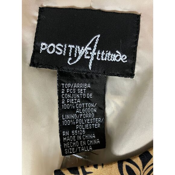 Positive Attitude Geometric Floral Print Jacket Women's L Lightweight Cotton - Picture 10 of 10